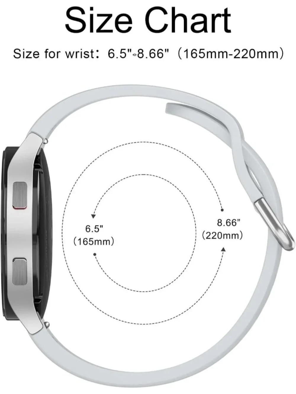 Unisex Gray Analog Soft Silicone Replacement Strap Samsung Galaxy Classic Watch